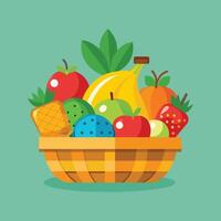 un variedad de frutas ilustración vector