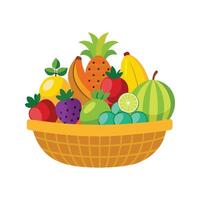 un variedad de frutas ilustración vector