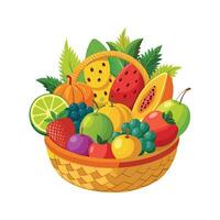 un variedad de frutas ilustración vector