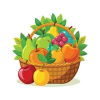 A variety of fruits illustration vector