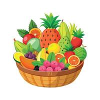 A variety of fruits illustration vector