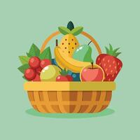 un variedad de frutas ilustración vector