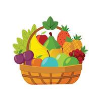 un variedad de frutas ilustración vector