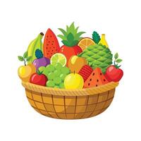 A variety of fruits illustration vector