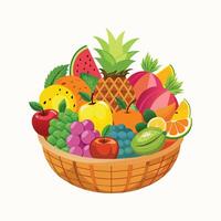 A variety of fruits illustration vector