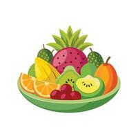 un variedad de frutas ilustración vector