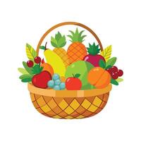 un variedad de frutas ilustración vector