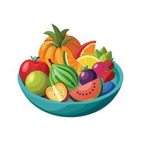 A variety of fruits illustration vector