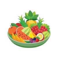 un variedad de frutas ilustración vector