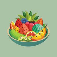 un variedad de frutas ilustración vector