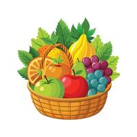 un variedad de frutas ilustración vector