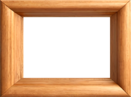 wooden pictur frame on transparent background png