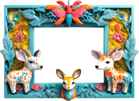 photo frame with deer png