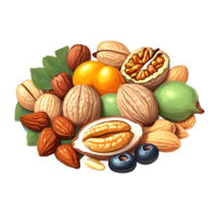 nueces y frutas png