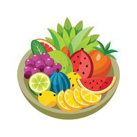 A variety of fruits illustration vector