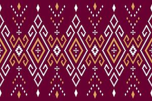 Pink Cross stitch colorful geometric traditional ethnic pattern Ikat seamless pattern border abstract design for fabric print cloth dress carpet curtains and sarong Aztec African Indian Indonesian vector