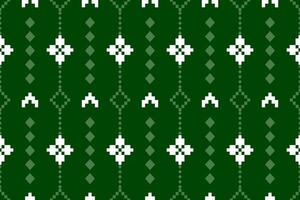 verde cruzar puntada vistoso geométrico tradicional étnico modelo ikat sin costura modelo frontera resumen diseño para tela impresión paño vestir alfombra cortinas y pareo de malasia azteca africano indio indonesio vector