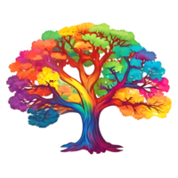 Baum mit bunt Blätter und Geäst png