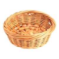 wicker basket on transparent background png