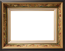 empty frame with a gold frame and a black border png