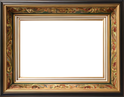 empty frame with a gold frame and a black border png