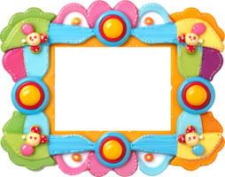 frame with a colorful border png