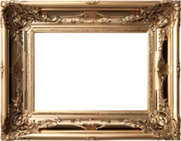 gold photo frame png