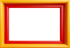 red and yellow picture frame on transparent background png