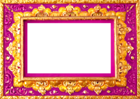 gold photo frame png