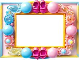 frame with a baby's toys png