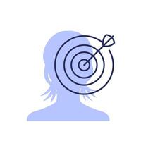 personal goal icon with a woman vector