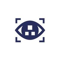 pattern recognition icon with an eye vector