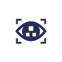 pattern recognition icon with an eye vector