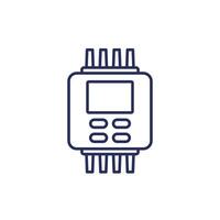 PLC line icon, Programmable logic controller vector