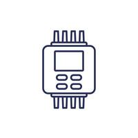 PLC line icon, Programmable logic controller vector