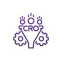 CRO line icon, Conversion rate optimization vector