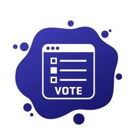 Vote or online voting icon, vector