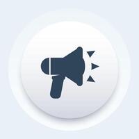 loudspeaker icon, megaphone, bullhorn pictogram vector