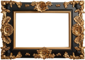 gold frame with flowers png