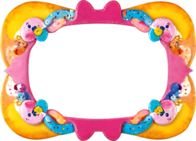 pink and yellow frame png