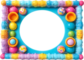 frame with candy png