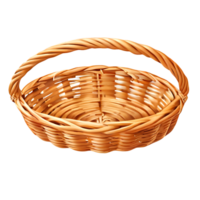 wicker basket on transparent background png