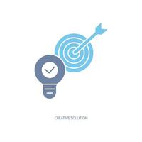 creative solution concept line icon. Simple element illustration. creative solution concept outline symbol design. vector