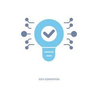 idea generation concept line icon. Simple element illustration. idea generation concept outline symbol design. vector