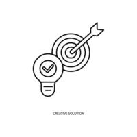 creative solution concept line icon. Simple element illustration. creative solution concept outline symbol design. vector