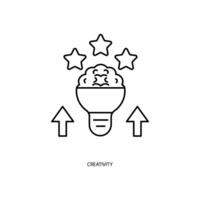 creativity concept line icon. Simple element illustration. creativity concept outline symbol design. vector