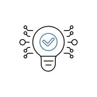 idea generation concept line icon. Simple element illustration. idea generation concept outline symbol design. vector