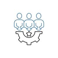 teamwork concept line icon. Simple element illustration. teamwork concept outline symbol design. vector