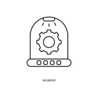 incubator concept line icon. Simple element illustration. incubator concept outline symbol design. vector