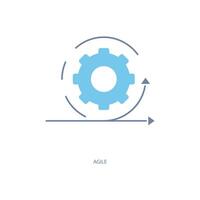 agile concept line icon. Simple element illustration. agile concept outline symbol design. vector